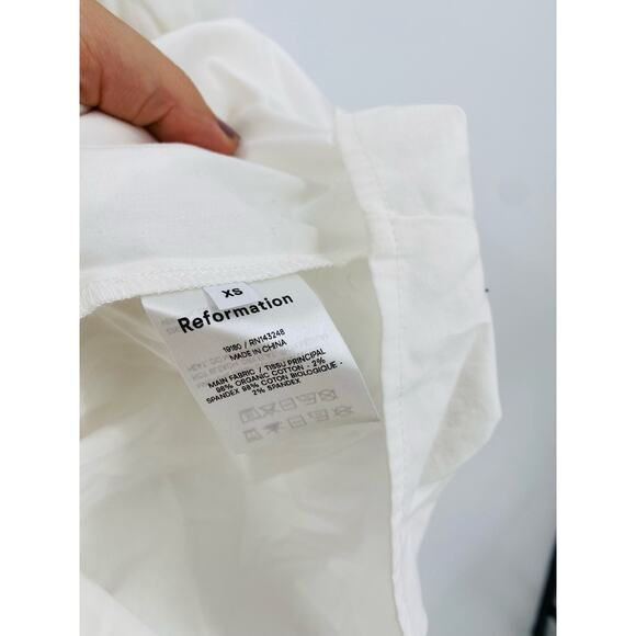 Reformation XS White Vic Long Sleeve Mini Dress - Picture 5 of 8